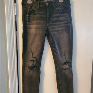 American Eagle Distressed Black Jeans